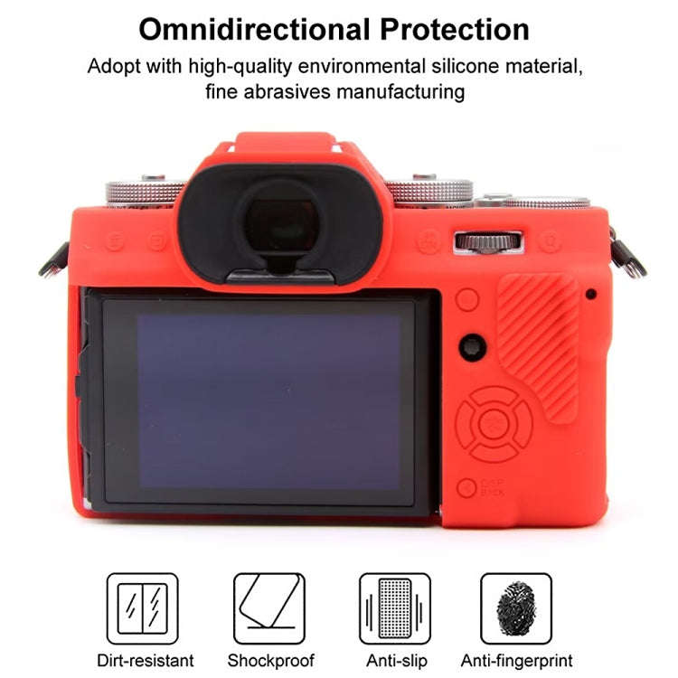 For FUJIFILM X-T5 Soft Silicone Protective Case(Red)