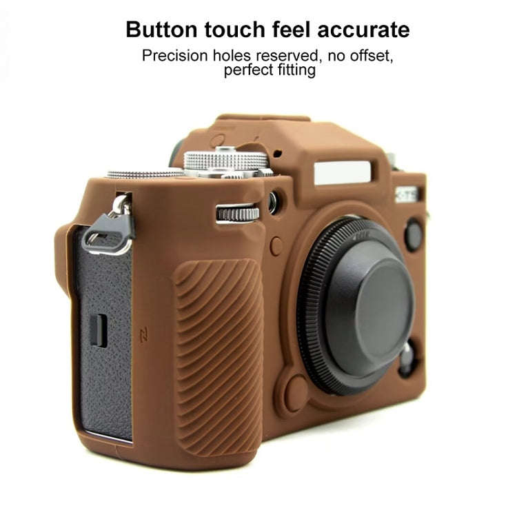 For FUJIFILM X-T5 Soft Silicone Protective Case(Coffee)
