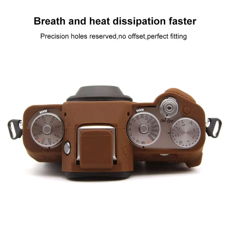 For FUJIFILM X-T5 Soft Silicone Protective Case(Coffee)