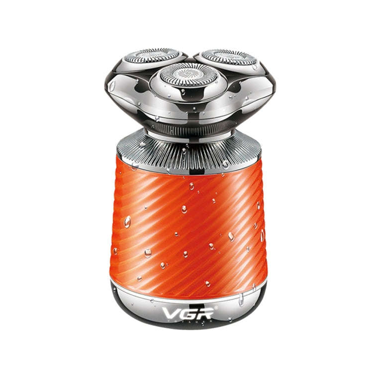 VGR V-391 5W USB 3 in 1 Smart Floating Three-Head Shaver(Orange)