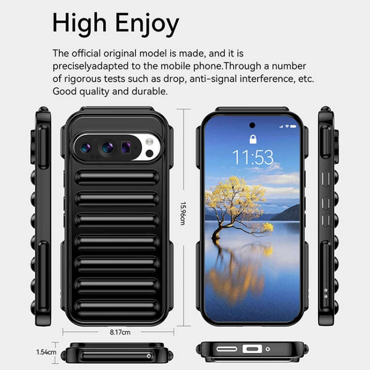 For Google Pixel 9 Pro Capsule Series Candy Color TPU Phone Case(Black)
