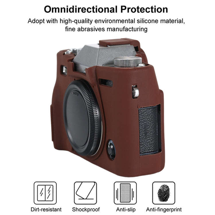 For FUJIFILM X-T30 II Soft Silicone Protective Case(Coffee)