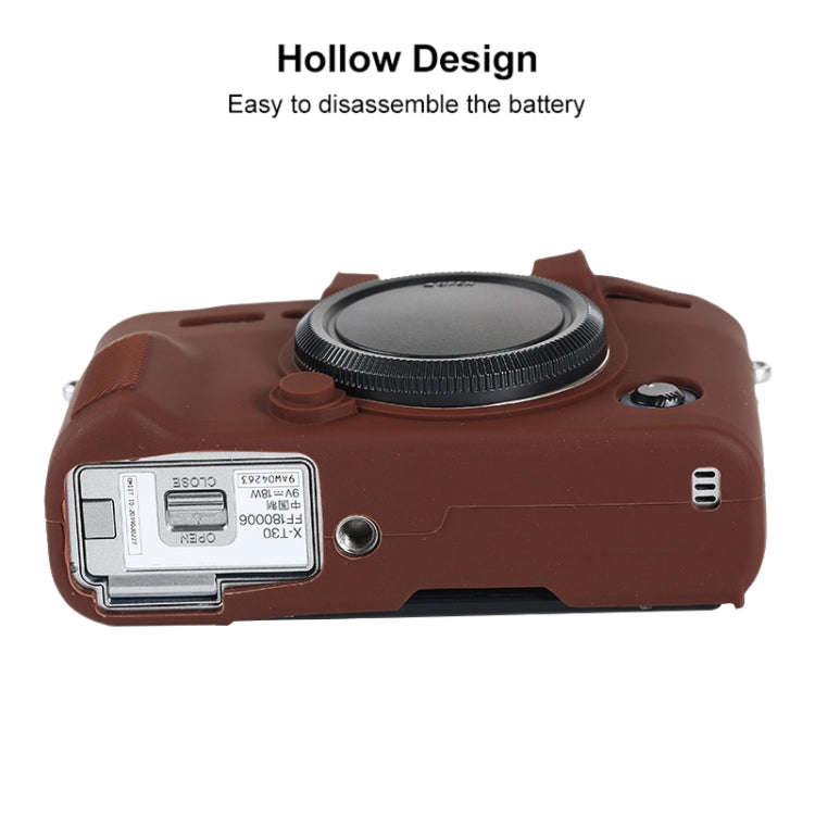 For FUJIFILM X-T30 II Soft Silicone Protective Case(Coffee)