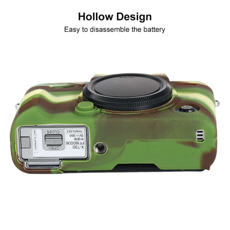 For FUJIFILM X-T30 II Soft Silicone Protective Case(Camouflage)
