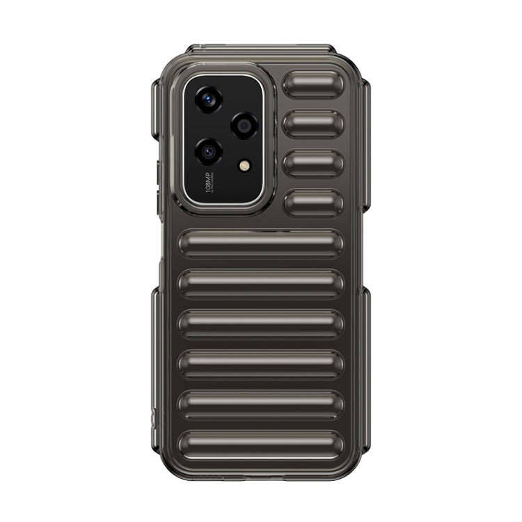 For Honor 200 Lite Global Capsule Series Candy Color TPU Phone Case(Transparent Grey)