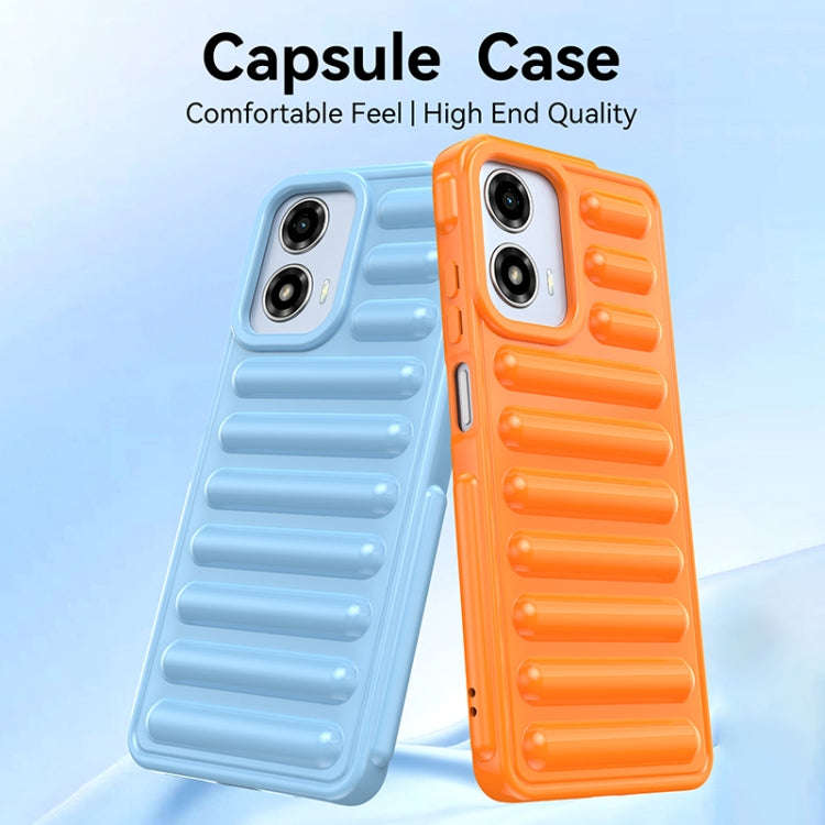 For Motorola Moto G24 Capsule Series Candy Color TPU Phone Case(Transparent Grey)