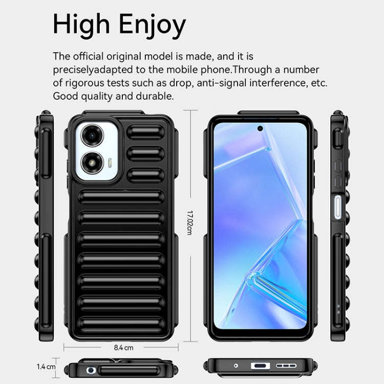 For Motorola Moto G24 Capsule Series Candy Color TPU Phone Case(Transparent)
