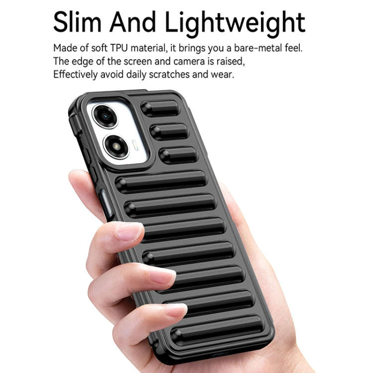 For Motorola Moto G24 Capsule Series Candy Color TPU Phone Case(Transparent)