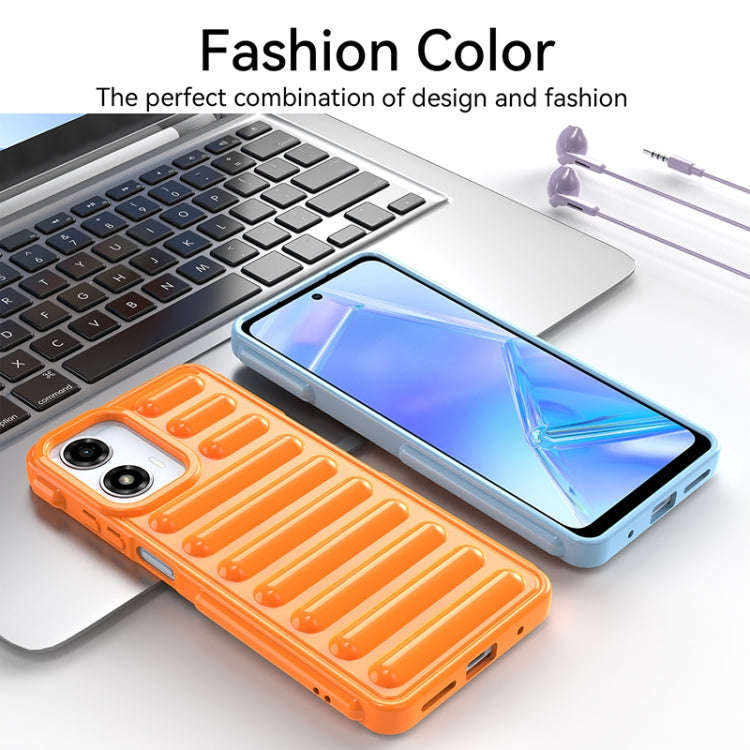 For Motorola Moto G24 Capsule Series Candy Color TPU Phone Case(Transparent)