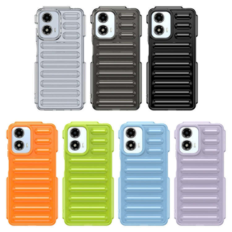 For Motorola Moto G24 Capsule Series Candy Color TPU Phone Case(Transparent)