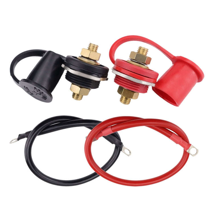 Pair 250A Car Stud Battery Charger Binding Post(Black + Red)