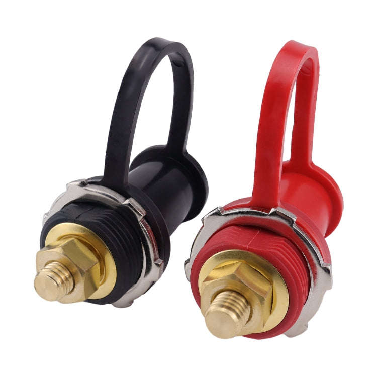 Pair 250A Car Stud Battery Charger Binding Post(Black + Red)