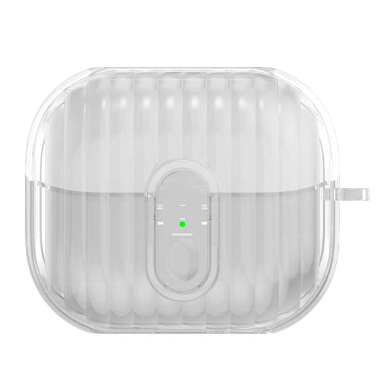 For Samsung Galaxy Buds3 Shell Look Earbuds Box Protective Case with Security Lock(Transparent)