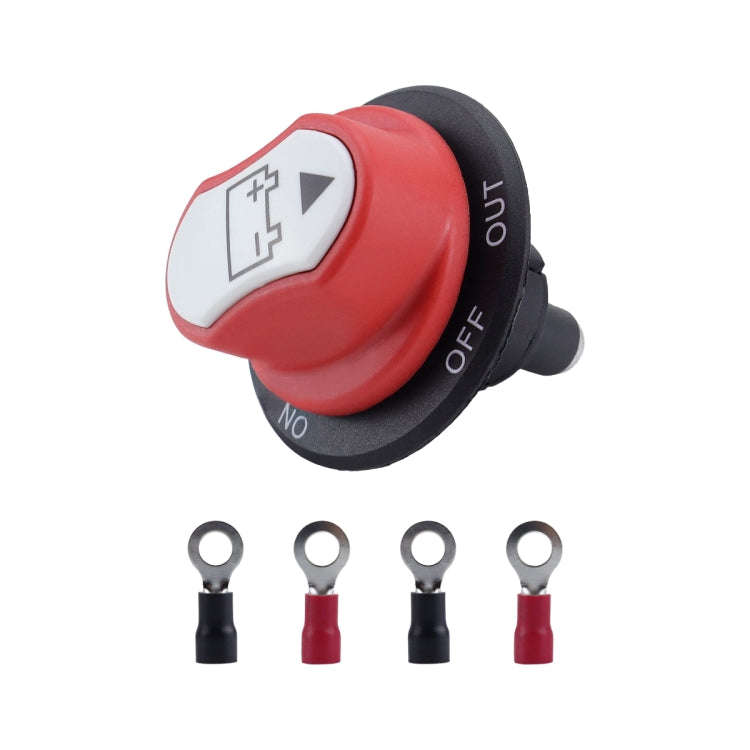 Yacht RV 12V 50A Battery DC Switch with 4pcs Terminals(Black)