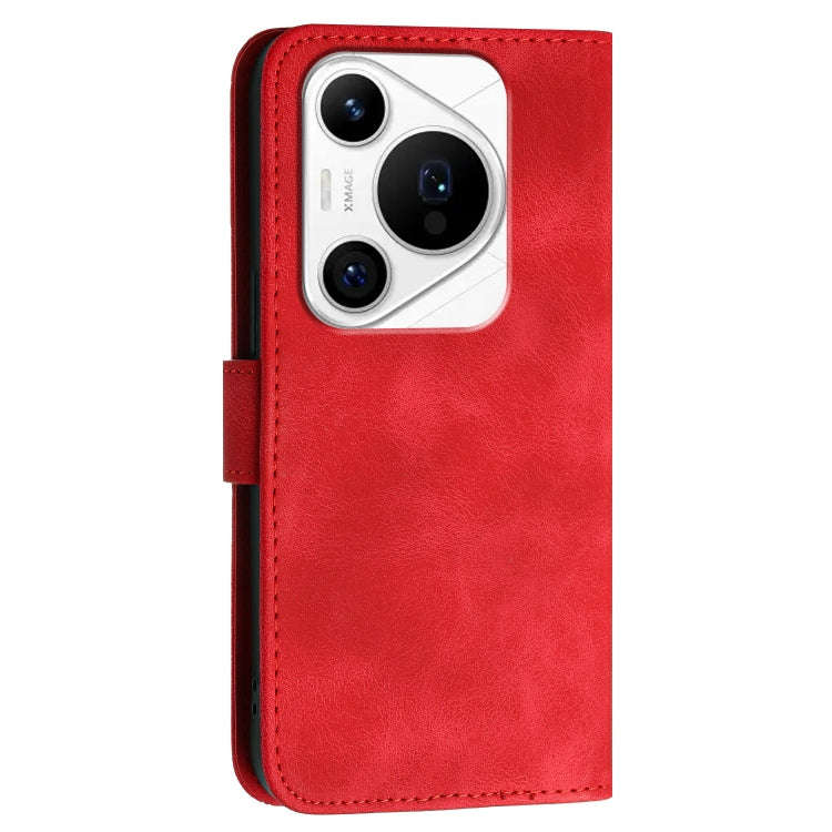For Huawei Pura 70 Pro / Pura 70 Pro+ Grid Butterfly Embossed Pattern Leather Phone Case with Lan...