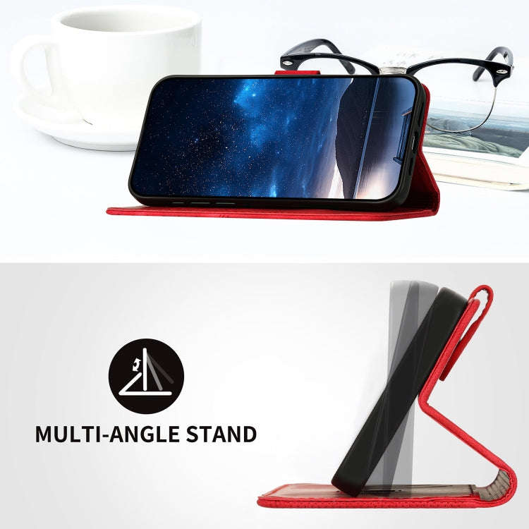 For Huawei Enjoy 70 Grid Butterfly Embossed Pattern Leather Phone Case with Lanyard(Red)