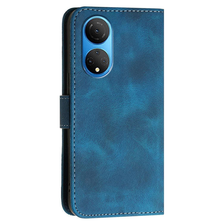 For Honor X7 4G / Play 30 Plus Grid Butterfly Embossed Pattern Leather Phone Case with Lanyard(Da...