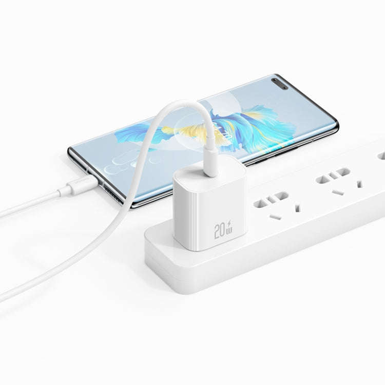 USAMS CC228 20W Fast Charging Charger Set, USB-C / Type-C to USB-C / Type-C(US Plug)