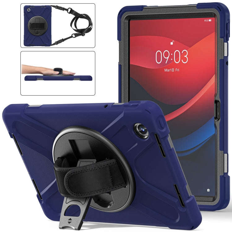 For Lenovo Tab M11 /Xiaomi Pad 11 2024 Rotatable Holder Silicone Hybrid PC Tablet Case with Shoul...