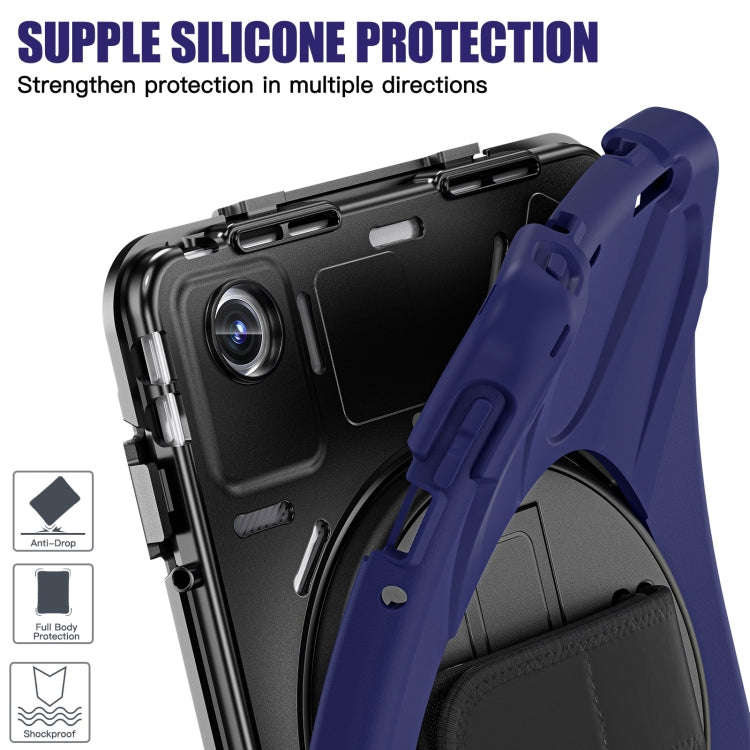 For Lenovo Tab M11 /Xiaomi Pad 11 2024 Rotatable Holder Silicone Hybrid PC Tablet Case with Shoul...
