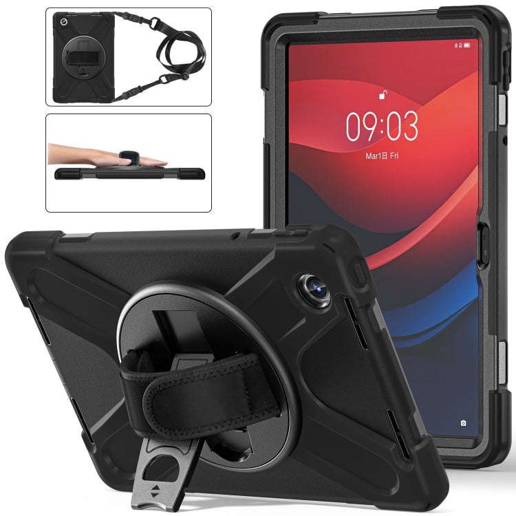 For Lenovo Tab M11 /Xiaomi Pad 11 2024 Rotatable Holder Silicone Hybrid PC Tablet Case with Shoul...