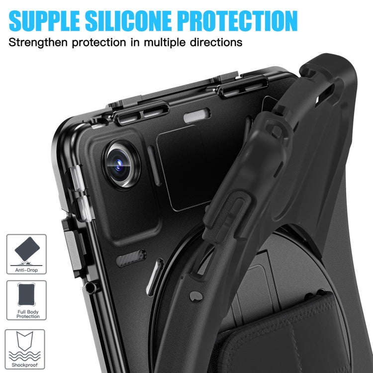 For Lenovo Tab M11 /Xiaomi Pad 11 2024 Rotatable Holder Silicone Hybrid PC Tablet Case with Shoul...