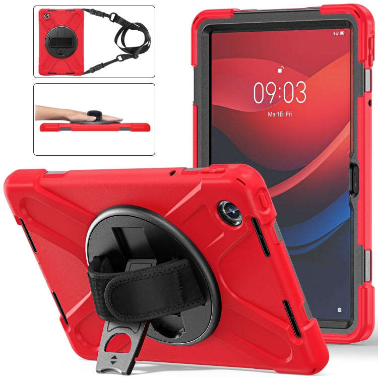 For Lenovo Tab M11 /Xiaomi Pad 11 2024 Rotatable Holder Silicone Hybrid PC Tablet Case with Shoul...
