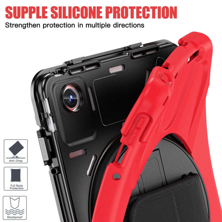 For Lenovo Tab M11 /Xiaomi Pad 11 2024 Rotatable Holder Silicone Hybrid PC Tablet Case with Shoul...