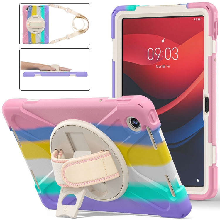 For Lenovo Tab M11 /Xiaomi Pad 11 2024 Rotatable Holder Silicone Hybrid PC Tablet Case with Shoul...