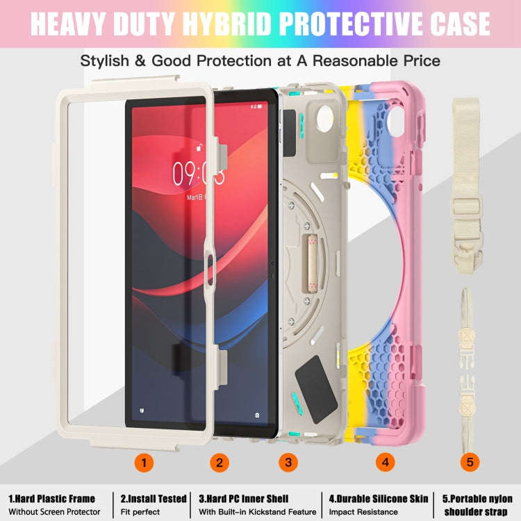 For Lenovo Tab M11 /Xiaomi Pad 11 2024 Rotatable Holder Silicone Hybrid PC Tablet Case with Shoul...