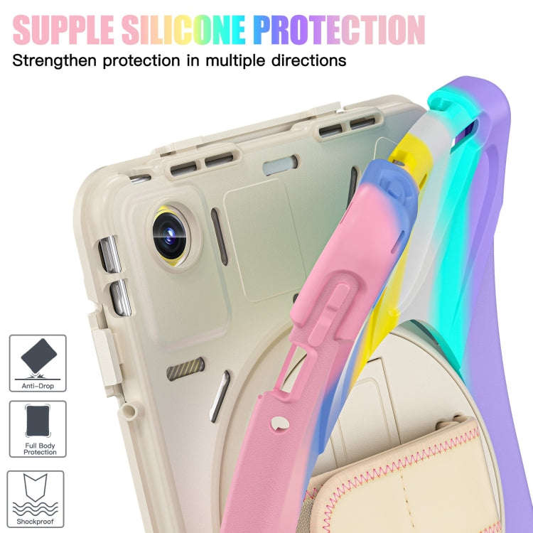 For Lenovo Tab M11 /Xiaomi Pad 11 2024 Rotatable Holder Silicone Hybrid PC Tablet Case with Shoul...