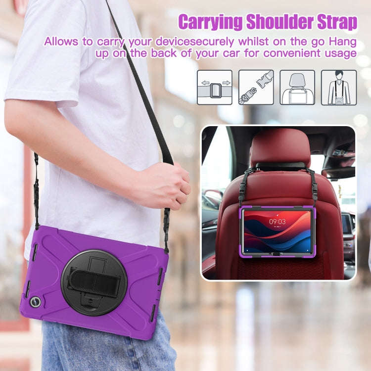 For Lenovo Tab M11 /Xiaomi Pad 11 2024 Rotatable Holder Silicone Hybrid PC Tablet Case with Shoul...