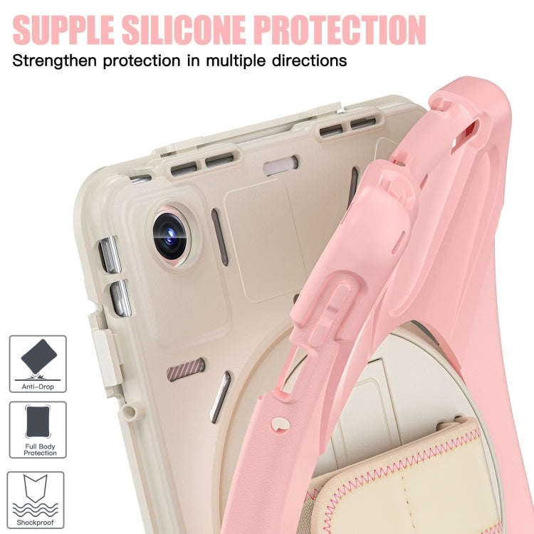 For Lenovo Tab M11 /Xiaomi Pad 11 2024 Rotatable Holder Silicone Hybrid PC Tablet Case with Shoul...