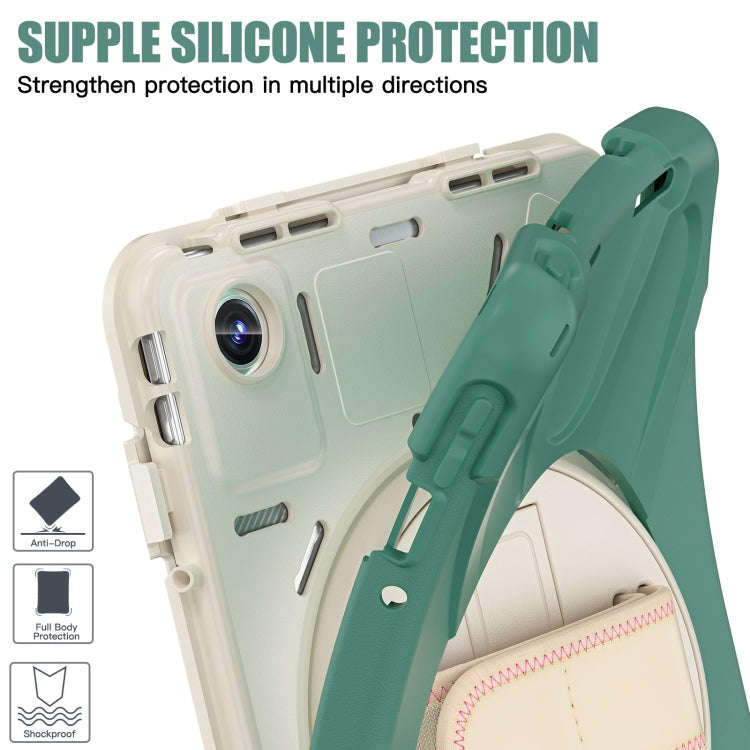 For Lenovo Tab M11 /Xiaomi Pad 11 2024 Rotatable Holder Silicone Hybrid PC Tablet Case with Shoul...