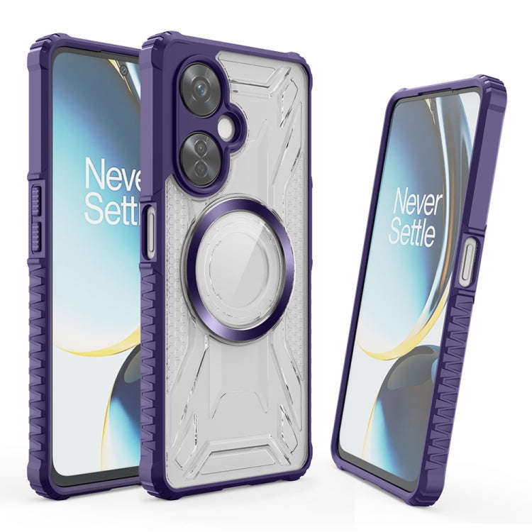 For OnePlus Nord CE 3 Lite CD Texture Magsafe Phone Case(Dark Purple)