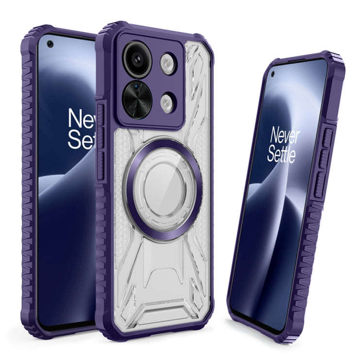 For OnePlus Nord 2T CD Texture Magsafe Phone Case(Dark Purple)