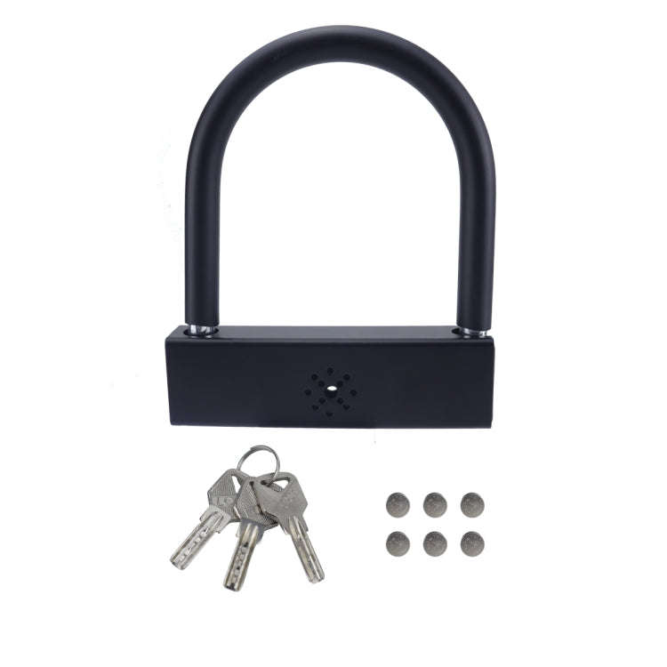 Car U-shaped Anti-theft Alarm Lock(Black)