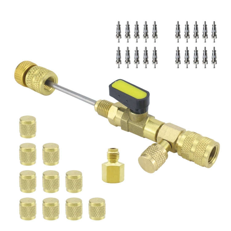 32pcs / Set T6 Air Conditioning Valve Core Remover Installer Tool with Dual Size SAE 1/4 and 5/16...