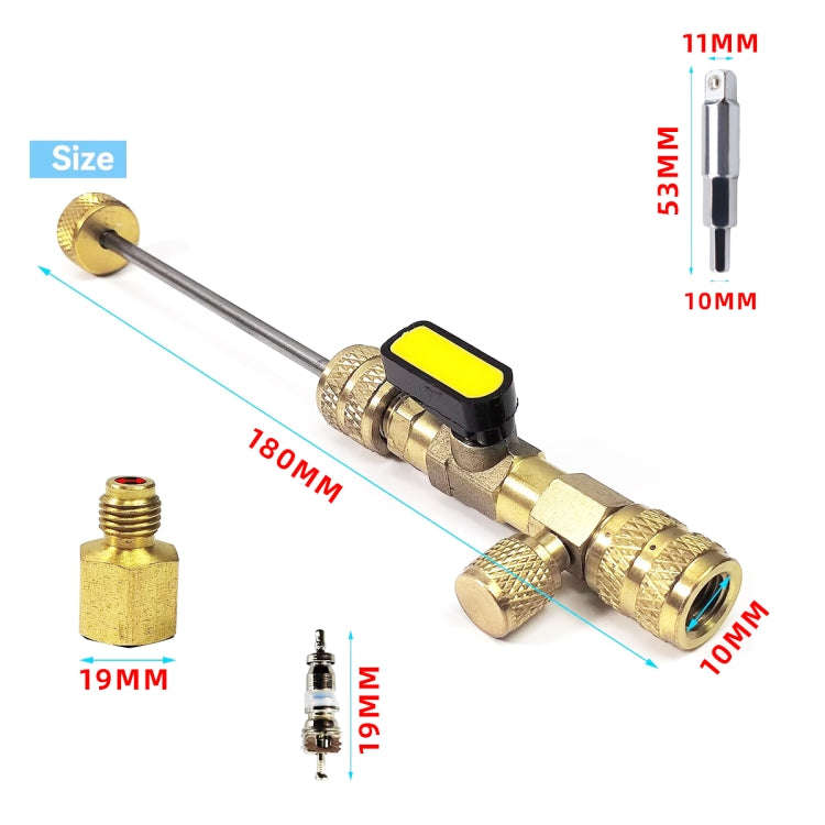 36pcs / Set T6 Air Conditioning Valve Core Remover Installer Tool with Dual Size SAE 1/4 and 5/16...