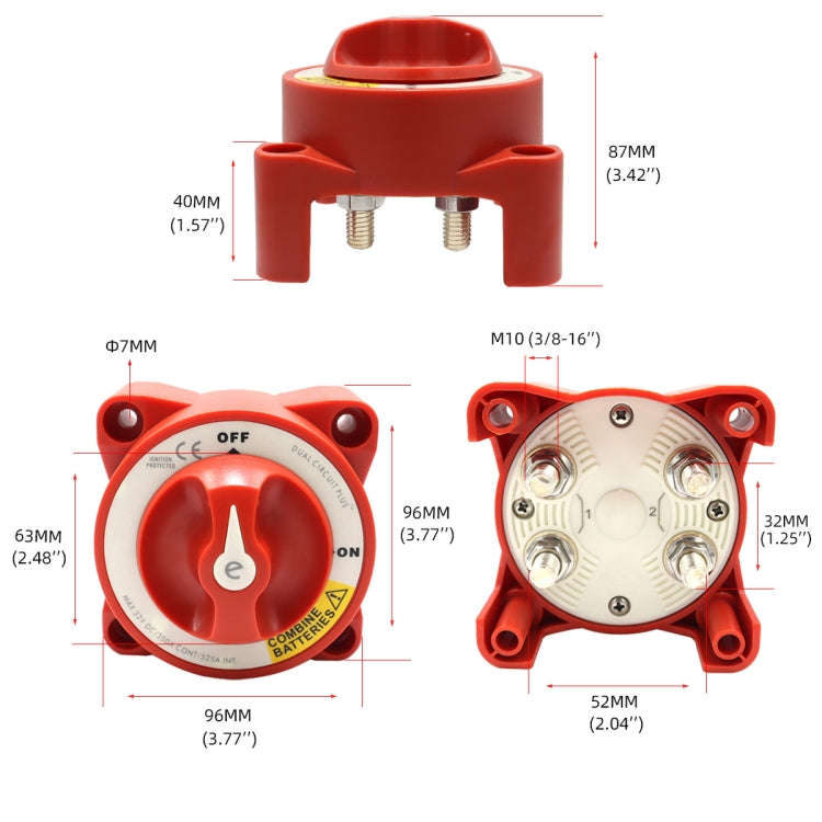 Blue Sea E Series Marine RV Yacht Battery Power Off Switch(Red)