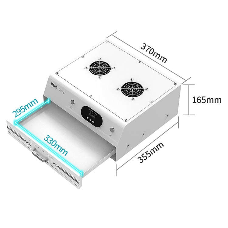 Uyue UV-6 15 inch Double Timing Intelligent Curing Lamp Mechanic for Phone / Pad (EU Plug)