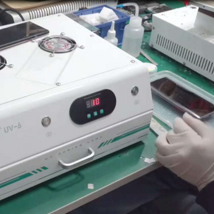 Uyue UV-6 15 inch Double Timing Intelligent Curing Lamp Mechanic for Phone / Pad (EU Plug)