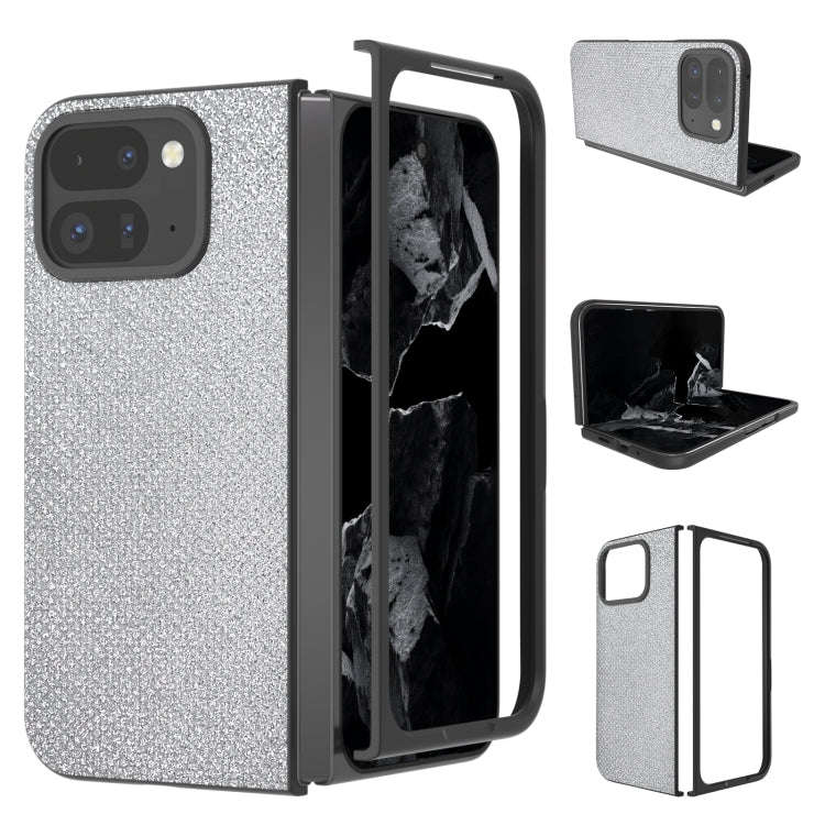 For Google Pixel 9 Pro Fold Diamond Frame Edge Full Coverage Phone Case(Jewel Silver)