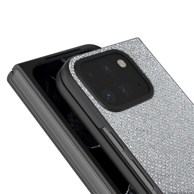 For Google Pixel 9 Pro Fold Diamond Frame Edge Full Coverage Phone Case(Jewel Silver)