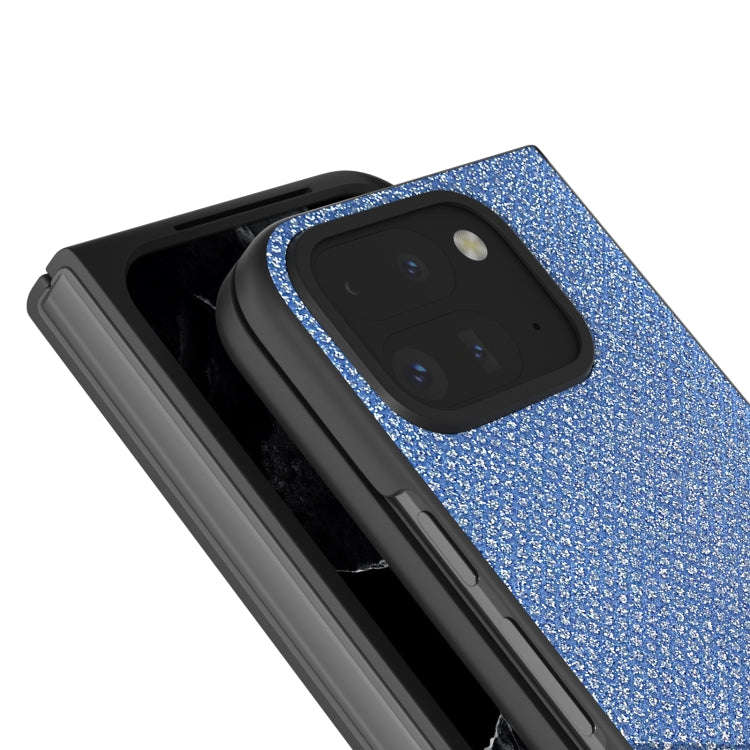 For Google Pixel 9 Pro Fold Diamond Frame Edge Full Coverage Phone Case(Sapphire Blue)