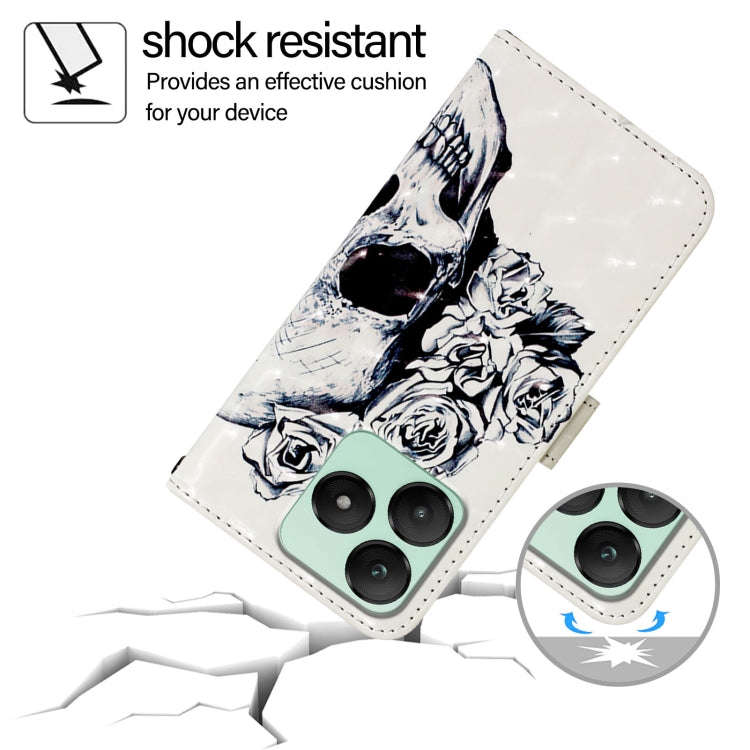 For Wiko T20 3D Painting Horizontal Flip Leather Phone Case(Skull)