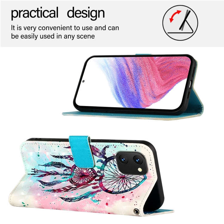 For UMIDIGI Power 7 / Power 7S 3D Painting Horizontal Flip Leather Phone Case(Color Drop Wind Chi...