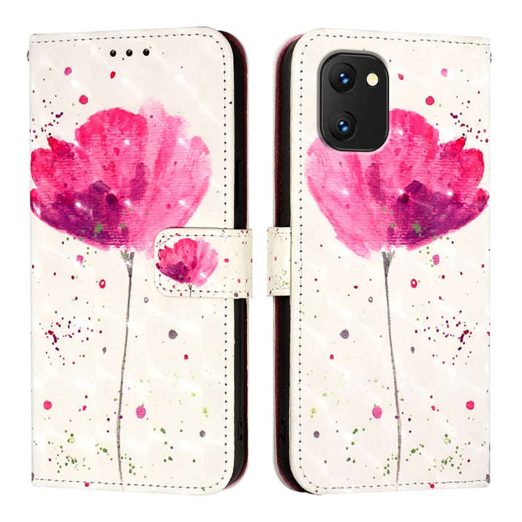 For UMIDIGI Power 7 / Power 7S 3D Painting Horizontal Flip Leather Phone Case(Flower)