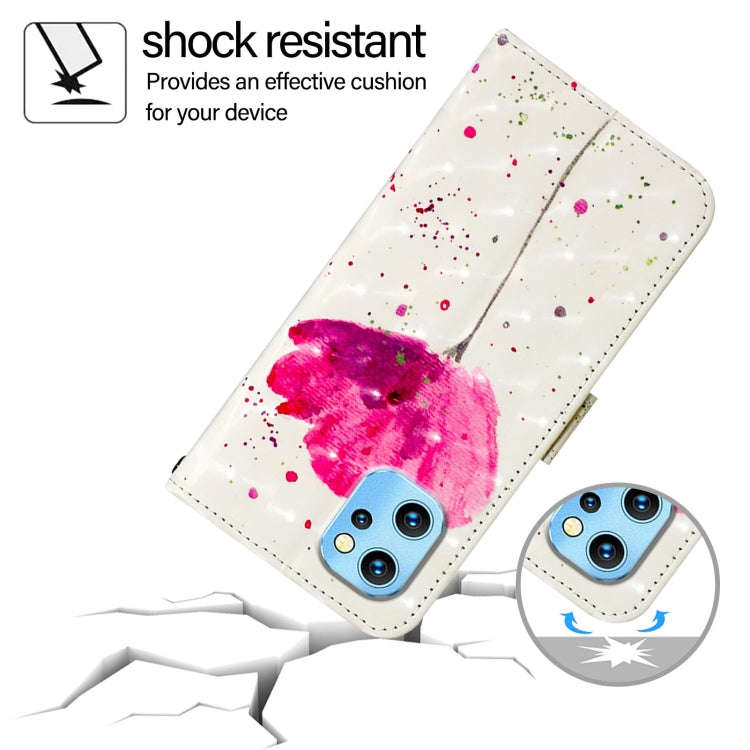 For UMIDIGI Power 7 Max 3D Painting Horizontal Flip Leather Phone Case(Flower)
