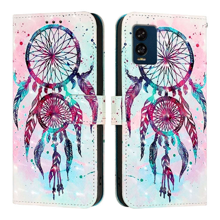 For BLU View Speed 5G 3D Painting Horizontal Flip Leather Phone Case(Color Drop Wind Chimes)